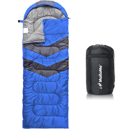 Picture of MalloMe Sleeping Bags for Adults Cold Weather & Warm - Backpacking Camping Sleeping Bag for Kids 10-12, Girls, Boys - Lightweight Compact Camping Essentials Gear Accessories Hiking Sleep Must Haves