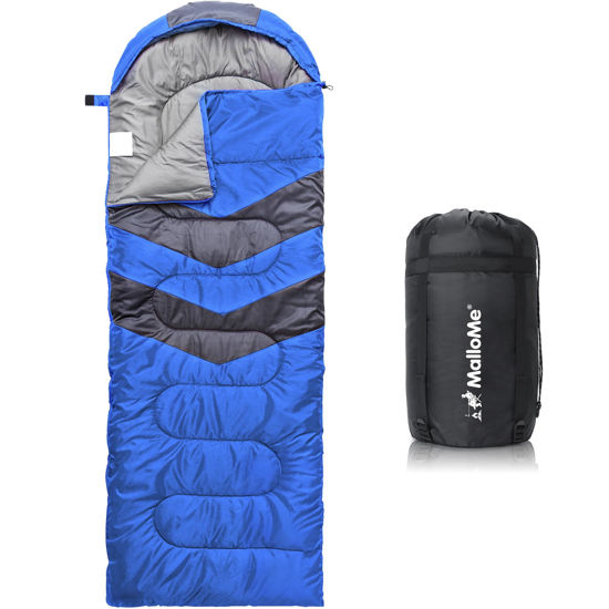 Picture of MalloMe Sleeping Bags for Adults Cold Weather & Warm - Backpacking Camping Sleeping Bag for Kids 10-12, Girls, Boys - Lightweight Compact Camping Essentials Gear Accessories Hiking Sleep Must Haves