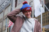 Picture of Ultra Game Standard Super Soft Two Tone Winter Beanie Knit Hat with Extra Warm Touch Screen Gloves, Team Color