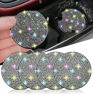 Picture of NBTEPEM 4pcs Bling Car Cup Holder Coaster, 2.75 inch Anti-Slip Shockproof Universal Fashion Car Coasters Insert Bling Crystal Rhinestone Automotive Interior Accessories for Women (4 pcs, Multicolor)