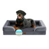 Picture of Comfort Expression Cooling Dog Bed, Jumbo Dog Bed for Extra Large Dogs, Memory Foam Orthopedic Dog Bed, Jumbo Breed Dog Bed, Waterproof Dog Bed with Bolster & Removable Cover(Jumbo,Leaden Grey)