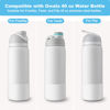 Picture of Alwenid 2PCS Silicone Water Bottle Boot for Owala 40 Oz, Anti-Slip Protective Sleeve Bottom Bumper Protector for FreeSip, Twist, and Flip Stainless Steel Water Bottles (White)