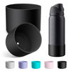 Picture of Alwenid 2PCS Silicone Water Bottle Boot for Owala 40 Oz, Anti-Slip Protective Sleeve Bottom Bumper Protector for FreeSip, Twist, and Flip Stainless Steel Water Bottles (Black)
