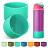 Picture of Alwenid 2PCS Silicone Water Bottle Boot for Owala 24 Oz, Anti-Slip Protective Sleeve Bottom Bumper Protector for FreeSip, Twist, and Flip Stainless Steel Water Bottles (Cyan)