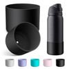 Picture of Alwenid 2PCS Silicone Water Bottle Boot for Owala 32 Oz, Anti-Slip Protective Sleeve Bottom Bumper Protector for FreeSip, Twist, and Flip Stainless Steel Water Bottles (Black)