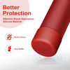 Picture of 2PCS Silicone Water Bottle Boot for Owala 32 Oz, Anti-Slip Protective Sleeve Bottom Bumper Protector for FreeSip, Twist, and Flip Stainless Steel Water Bottles (Dark Red)