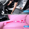 Picture of Car Seat Gap Filler Set of 2, Soft Foam Multifunctional Seat Side Gap Filler with Organizer & Hook Function, 3in1 Gap Stopper Universal Fit Car SUV Truck Fill The Gap Between Seat & Console（Pink）