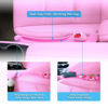 Picture of Car Seat Gap Filler Set of 2, Soft Foam Multifunctional Seat Side Gap Filler with Organizer & Hook Function, 3in1 Gap Stopper Universal Fit Car SUV Truck Fill The Gap Between Seat & Console（Pink）