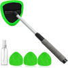 Picture of desin Windshield Cleaning Tool, Car Window Cleaner Windshield Cleaner with 4 Reusable and Washable Microfiber Pads and Extendable Handle Auto Inside Glass Wiper Kit (Green)