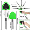 Picture of desin Windshield Cleaning Tool, Car Window Cleaner Windshield Cleaner with 4 Reusable and Washable Microfiber Pads and Extendable Handle Auto Inside Glass Wiper Kit (Green)