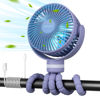 Picture of Momcozy 8000mAh Portable Stroller Fan, 27H Ultra-long Battery Life Detachable 4 Speed 360°Rotate LED Night Light with 2 Modes, USB Rechargeable Handheld Cooling Fan for Travel/Car Seat/Bedroom