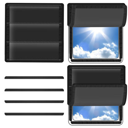 Picture of RV Skylight Cover, RV Vent Cover for Roof16 ¼ (L) x 16 ¼" (W), Foldable Hook&Loop Design, RV Blackout Window Cover with UV Protection, Waterproof Fabric, Reflective