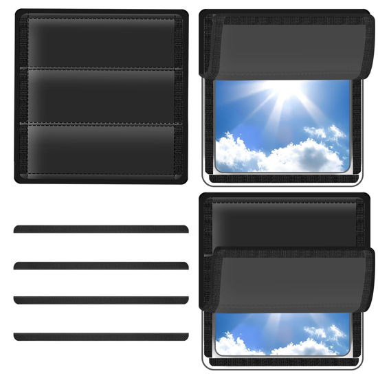 Picture of RV Skylight Cover, RV Vent Cover for Roof16 ¼ (L) x 16 ¼" (W), Foldable Hook&Loop Design, RV Blackout Window Cover with UV Protection, Waterproof Fabric, Reflective