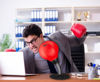 Picture of Tech Tools Stress Buster Desktop Punching Bag - Suctions to Your Desk, Heavy Duty Stress Relief Ball, Funny Office Gifts for Boss or Coworker Men and Women