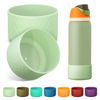 Picture of Alwenid 2PCS Silicone Water Bottle Boot for Owala 32 Oz, Anti-Slip Protective Sleeve Bottom Bumper Protector for FreeSip, Twist, and Flip Stainless Steel Water Bottles (Light Green)