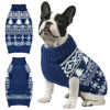 Picture of Christmas Dog Sweaters for Small Large Dogs Girl, Soft Warm Pup Dogs Shirt, Turtleneck Dog Sweaters for Medium Large Dogs, Double Knitting Collar for Outdoors Playing, Warm Dog Cat Clothes (Blue, XXS)