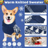 Picture of Christmas Dog Sweaters for Small Large Dogs Girl, Soft Warm Pup Dogs Shirt, Turtleneck Dog Sweaters for Medium Large Dogs, Double Knitting Collar for Outdoors Playing, Warm Dog Cat Clothes (Blue, XXS)