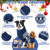 Picture of Christmas Dog Sweaters for Small Large Dogs Girl, Soft Warm Pup Dogs Shirt, Turtleneck Dog Sweaters for Medium Large Dogs, Double Knitting Collar for Outdoors Playing, Warm Dog Cat Clothes (Blue, XXS)