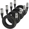 Picture of EBXYA XLR Cable 25ft 4 Packs - Premium Balanced Microphone Cable with 3-Pin XLR Male to Female Mic Speaker Cable, Black
