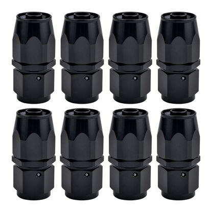 Picture of EVIL ENERGY 6AN Hose End Fitting Straight Swivel for CPE Braided Hose Black 8PCS