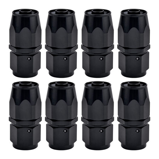 Picture of EVIL ENERGY 6AN Hose End Fitting Straight Swivel for CPE Braided Hose Black 8PCS