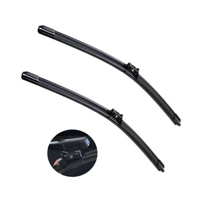 Picture of 2 Factory Wiper Blades Replacement for Mercedes-Benz A205 C205 S205 W205 X253 C & GLC Original Equipment Windshield Wiper Blades Set 22"+22" (Set of 2)