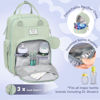Picture of RUVALINO Diaper Bag Backpack, Multifunction Travel Pack Maternity Baby Changing Bags, Large Capacity, Waterproof, Mint Green