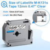 Picture of Labelife M-K131 Clear Tape Compatible with Brother P Touch M Tape Clear 12mm 0.47'' M-K131s M131 MK131 Work with Brother Ptouch PT-M95 PT-65 PT-90 PT70BM PT-45 Label Maker Refills,4-Pack