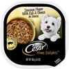 Picture of CESAR HOME DELIGHTS Adult Wet Dog Food Sausage Flavor with Egg and Cheese in Gravy, 3.5 oz. Easy Peel Trays, Pack of 24