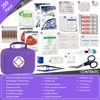 Picture of 299PCS First Aid Kit Portable Purple Camping Essentials Multiple Purpose Survival Kits Plus Case Emergency Set Outdoor Backpacking Gear Suitable for Hiking School Car Home YIDERBO