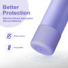 Picture of Alwenid 2PCS Silicone Water Bottle Boot for Owala 32 Oz, Anti-Slip Protective Sleeve Bottom Bumper Protector for FreeSip, Twist, and Flip Stainless Steel Water Bottles (Purple+Pink)