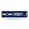 Picture of Rico Industries NFL Dallas Cowboys Home Décor Metal Street Sign (4" x 15") - Great for Home, Office, Bedroom, & Man Cave - Made, Silver
