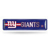 Picture of Rico Industries NFL New York Giants Home Décor Metal Street Sign (4" x 15") - Great for Home, Office, Bedroom, & Man Cave - Made,Silver