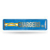 Picture of Rico Industries NFL Los Angeles Chargers Home Décor Metal Street Sign (4" x 15") - Great for Home, Office, Bedroom, & Man Cave - Made,Silver