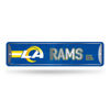 Picture of Rico Industries NFL Los Angeles Rams Home Décor Metal Street Sign (4" x 15") - Great for Home, Office, Bedroom, & Man Cave - Made,Silver