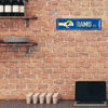 Picture of Rico Industries NFL Los Angeles Rams Home Décor Metal Street Sign (4" x 15") - Great for Home, Office, Bedroom, & Man Cave - Made,Silver