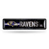 Picture of Rico Industries NFL Baltimore Ravens Home Décor Metal Street Sign (4" x 15") - Great for Home, Office, Bedroom, & Man Cave - Made,Silver
