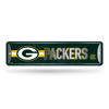 Picture of Rico Industries NFL Green Bay Packers Home Décor Metal Street Sign (4" x 15") - Great for Home, Office, Bedroom, & Man Cave - Made,Silver