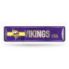 Picture of Rico Industries NFL Minnesota Vikings Home Décor Metal Street Sign (4" x 15") - Great for Home, Office, Bedroom, & Man Cave - Made,Silver
