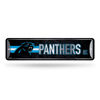 Picture of Rico Industries NFL Carolina Panthers Home Décor Metal Street Sign (4" x 15") - Great for Home, Office, Bedroom, & Man Cave - Made,Silver