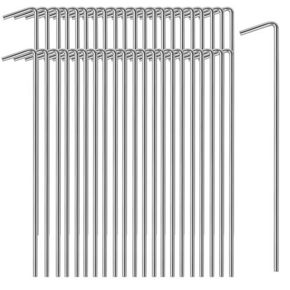 Picture of Oligei 45 Pack Tent Stakes, Stakes for Outdoor Decorations, Tent Stakes Heavy Duty, Metal Stakes, Tent Garden Stakes for Gardening & Canopies, Outdoor Christmas Decorations