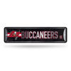 Picture of Rico Industries NFL Tampa Bay Buccaneers Home Décor Metal Street Sign (4" x 15") - Great for Home, Office, Bedroom, & Man Cave - Made,Silver