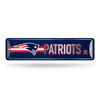Picture of Rico Industries NFL New England Patriots Home Décor Metal Street Sign (4" x 15") - Great for Home, Office, Bedroom, & Man Cave - Made,Silver