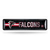 Picture of Rico Industries NFL Atlanta Falcons Home Décor Metal Street Sign (4" x 15") - Great for Home, Office, Bedroom, & Man Cave - Made,Silver
