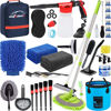 Picture of AUTODECO 42Pcs Car Wash Detailing Kit Cleaning Kits with Foam Gun Sprayer Wash Brush with Long Handle Collapsible Bucket Large Wash Mitt Towels Complete Interior Exterior Car Washing Supply Set Blue