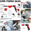 Picture of AUTODECO 42Pcs Car Wash Detailing Kit Cleaning Kits with Foam Gun Sprayer Wash Brush with Long Handle Collapsible Bucket Large Wash Mitt Towels Complete Interior Exterior Car Washing Supply Set Blue