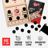 Picture of Bungee Table Fast Sling Puck Game - Small Size - Test Your Speed and Accuracy with This Fast-Paced Wooden Air Hockey Board Game - Fun for Family Game Night or Friends Party