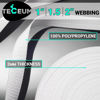 Picture of TECEUM 1 Inch Webbing - White - 50 Yards - 1” Webbing for Climbing Outdoors Indoors Crafting DIY nw