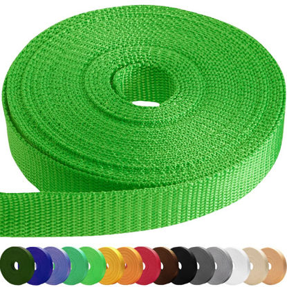 Picture of TECEUM 1 Inch Webbing - Grass Green - 50 Yards - 1” Webbing for Climbing Outdoors Indoors Crafting