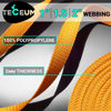 Picture of TECEUM 1 Inch Webbing - Orange Yellow - 25 Yards - 1” Webbing for Climbing Outdoors Indoors Crafting DIY